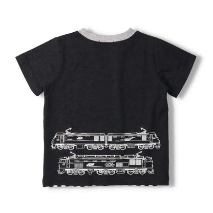 Japanese Moujonjon JR Freight Train Top 90-130cm Boys Summer TOPS Railway Series 