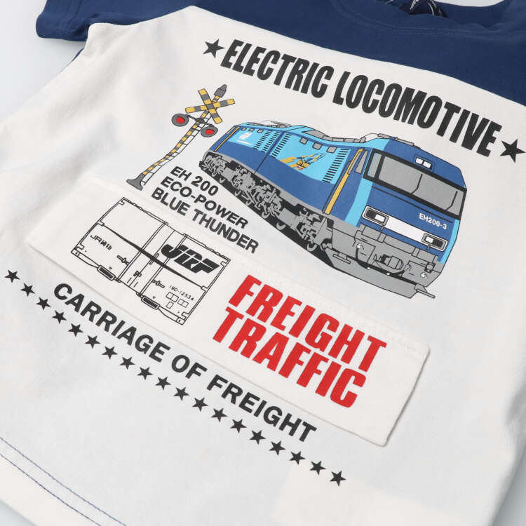 Moujonjon JR Cargo Tops 90-130cm Boys' Summer TOPS Railway Series 
