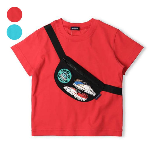 Moujonjon JR Shinkansen Tops (90-130cm) for Boys (Summer) (Railway Series) 