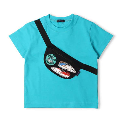 Moujonjon JR Shinkansen Tops (90-130cm) for Boys (Summer) (Railway Series) 