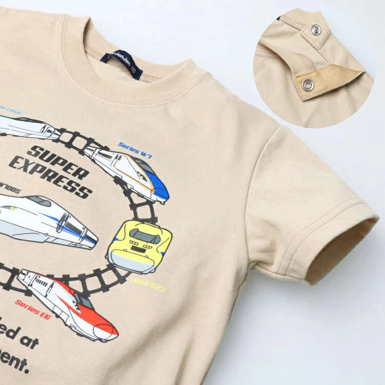 現貨區1-2日寄出--日本童裝 Moujonjon 日本製 JR新幹線 上衣 90/130cm 男童款 夏季 TOPS 鐵路系列
