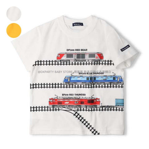 日本童裝 Moujonjon 日本製 JR貨物電車系列 上衣 90-130cm 男童款 夏款 TOPS 鐵路系列