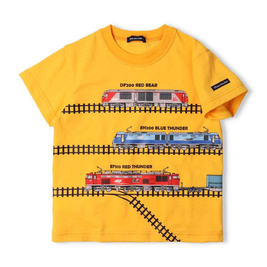 Moujonjon Japanese-made JR freight train line tops 90-130cm for boys, summer TOPS, railway series