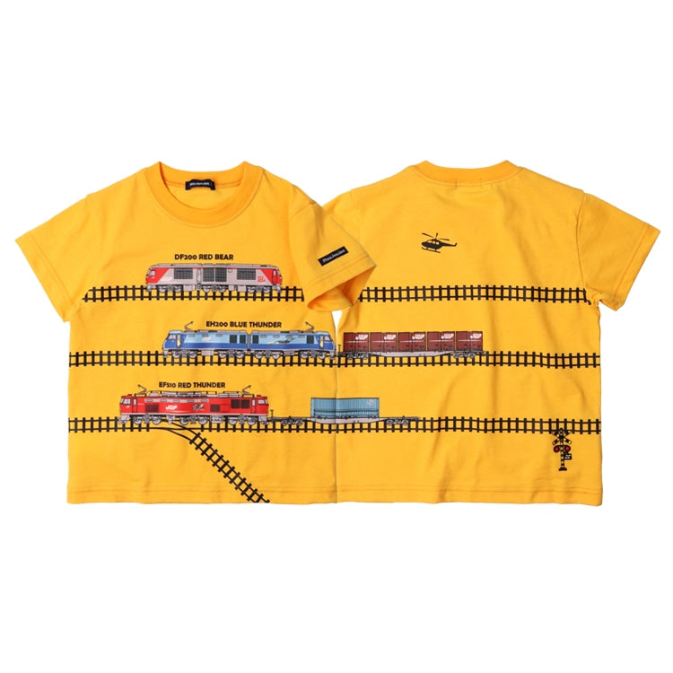 Moujonjon Japanese-made JR freight train line tops 90-130cm for boys, summer TOPS, railway series 
