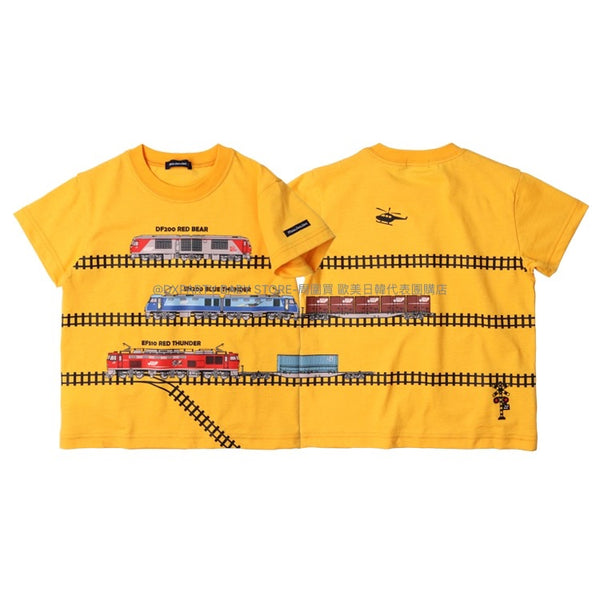 日本童裝 Moujonjon 日本製 JR貨物電車系列 上衣 90-130cm 男童款 夏款 TOPS 鐵路系列