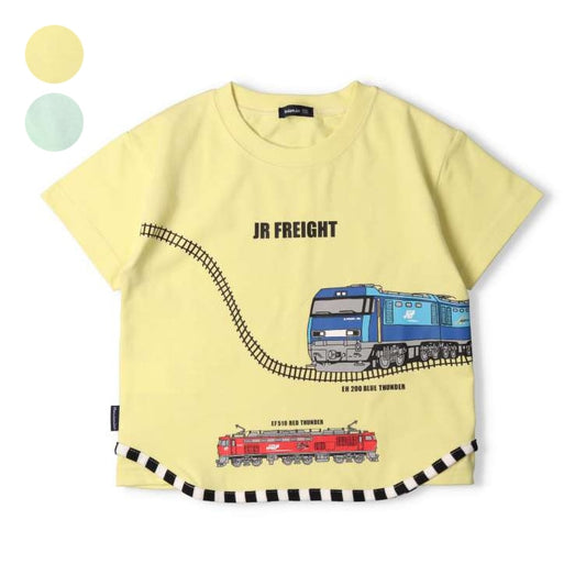 Japanese Moujonjon JR Freight Train Top 90-130cm Boys Summer TOPS Railway Series 