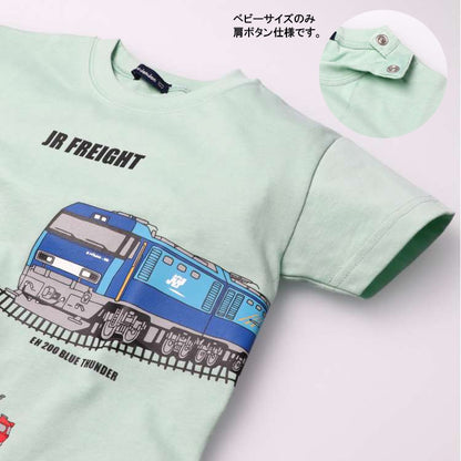 Japanese Moujonjon JR Freight Train Top 90-130cm Boys Summer TOPS Railway Series 
