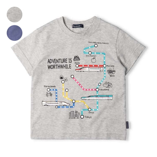 Moujonjon JR Shinkansen Tops (100-130cm) for Boys (Summer TOPS) (Railway Series) 