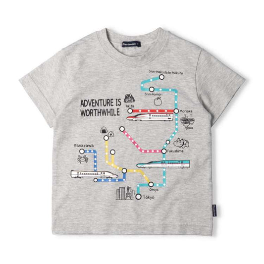 Moujonjon JR Shinkansen Tops (100-130cm) for Boys (Summer TOPS) (Railway Series) 