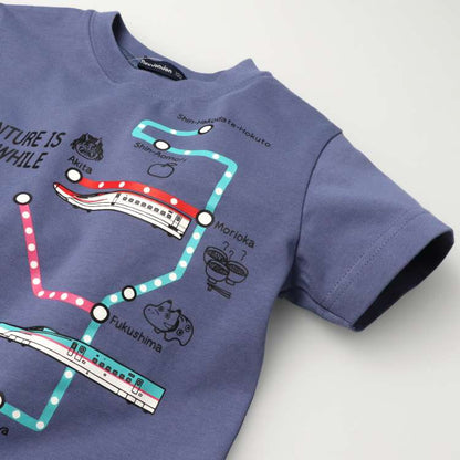 Moujonjon JR Shinkansen Tops (100-130cm) for Boys (Summer TOPS) (Railway Series) 