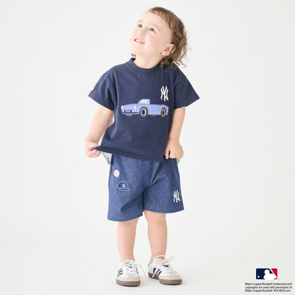 日本童裝 pe#main x 【MLB】汽車貼花上衣 80-130cm 男童款/女童款 夏季 TOPS