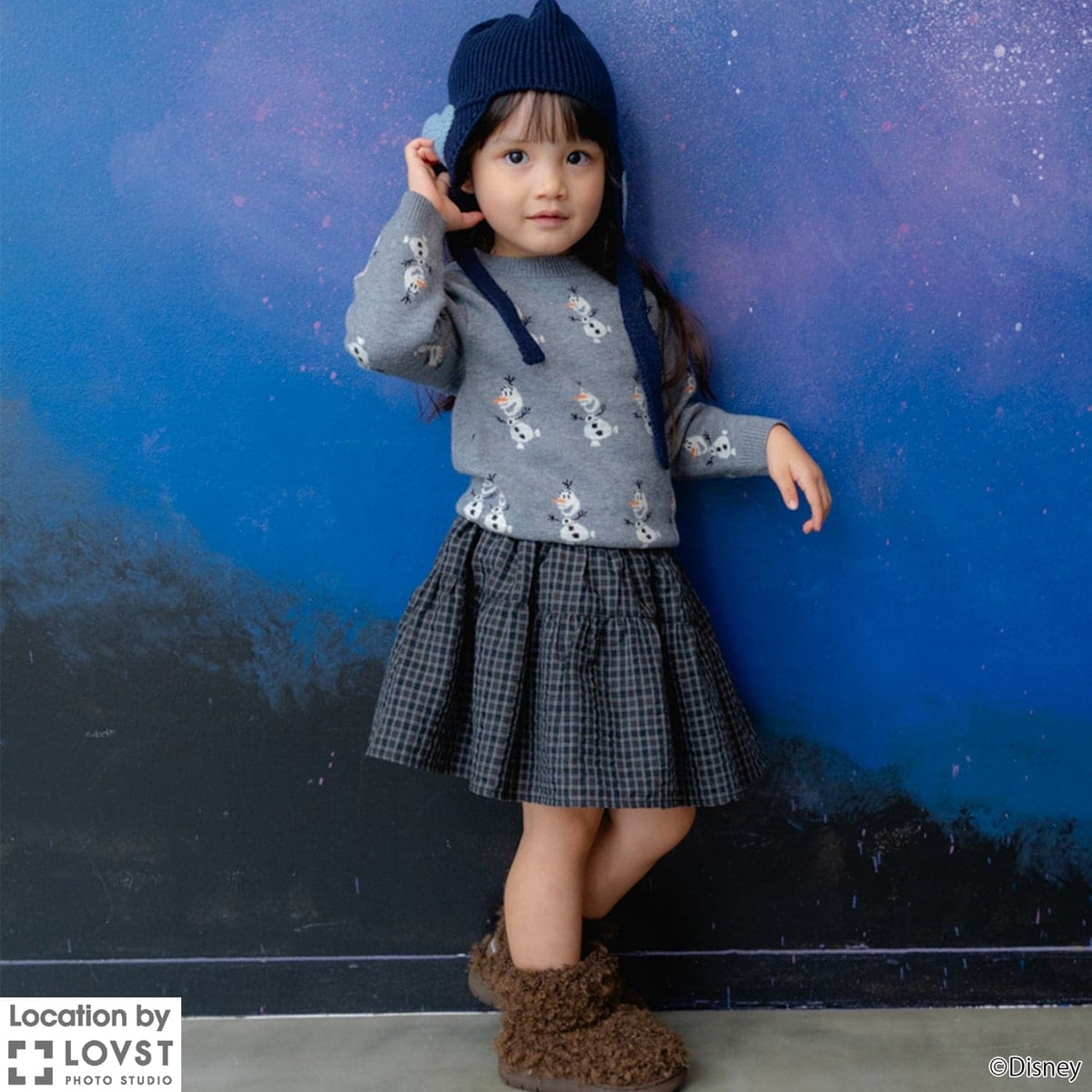 日本童裝 pe#main x Disney Princess 針織毛衣 80-130cm 女童款 秋季 TOPS