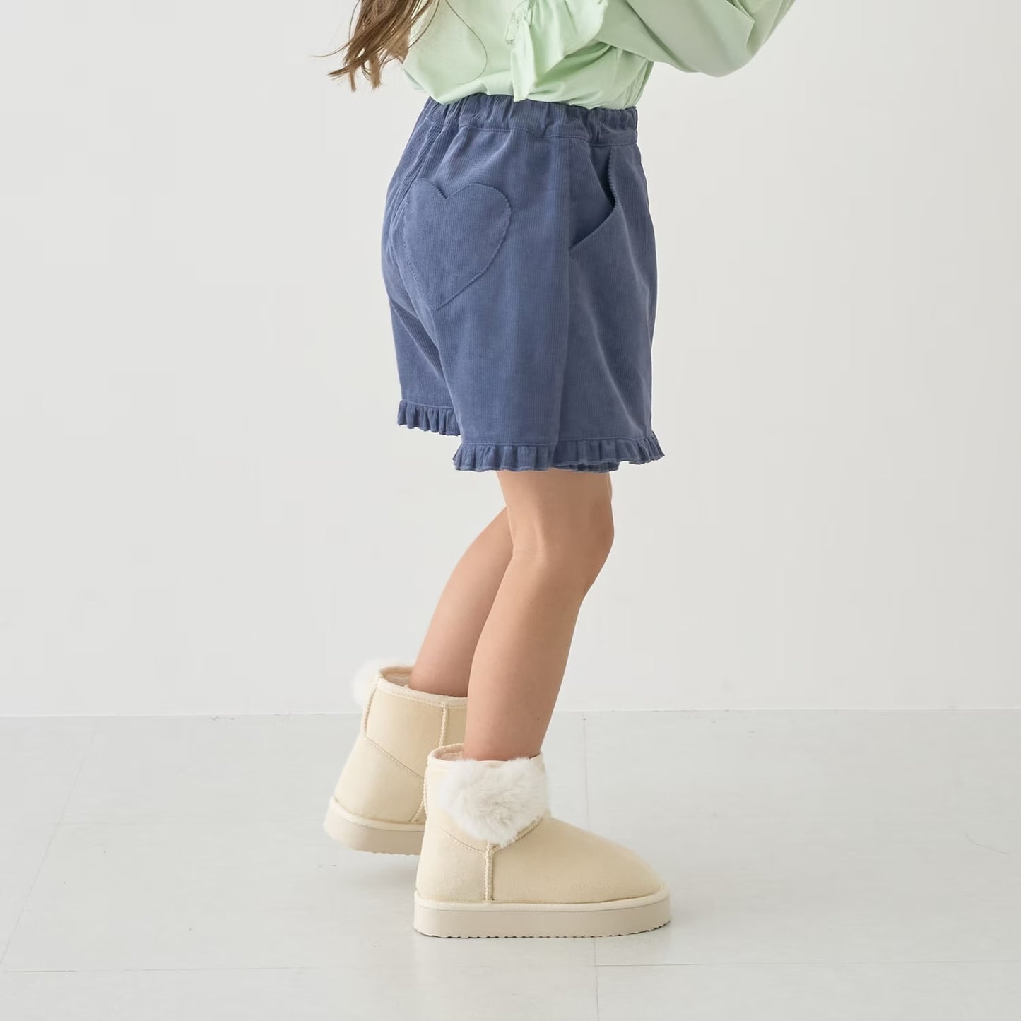 日本童裝 Ly# mine 荷葉邊燈芯絨裙褲 100-140cm 女童款 秋季 PANTS