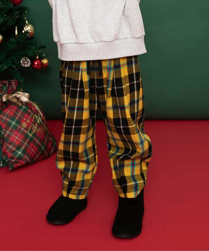 日本童裝 BREEZE 格仔長褲 80-150cm 男童款/女童款 冬季 Pants Christmas 聖誕快樂特輯 聖誕服裝/飾物配件 聖誕紅/新年紅