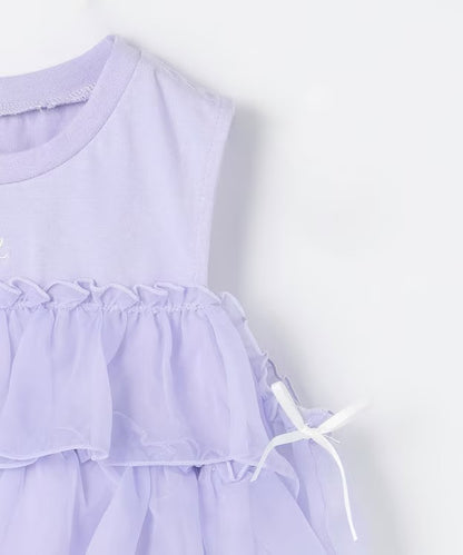 日本童裝 aF#a325 接觸冷感 3Way 露肩薄紗上衣 110-150cm 女童款 夏季 TOPS