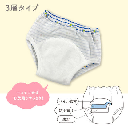 Waterproof training pants/study pants 3 layers set of 5 90/95/100/110/120/130cm training pants