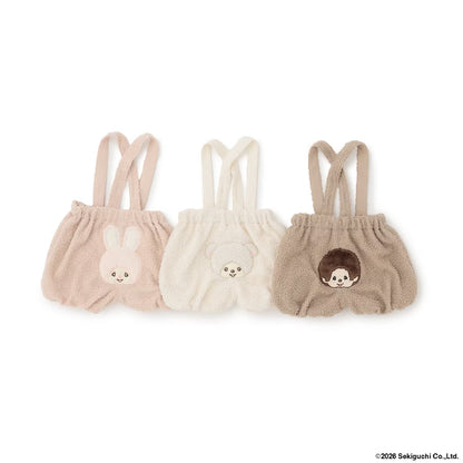 日本童裝 pe#main x Monchhichi 毛毛吊帶短褲 50-80cm 男童款/女童款 初生嬰兒 秋季 Jumpsuit PANTS