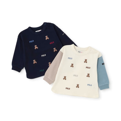 日本童裝 pe#main x【POLO BCS】小熊刺繡上衣 80-130cm 男童款 秋季 TOPS