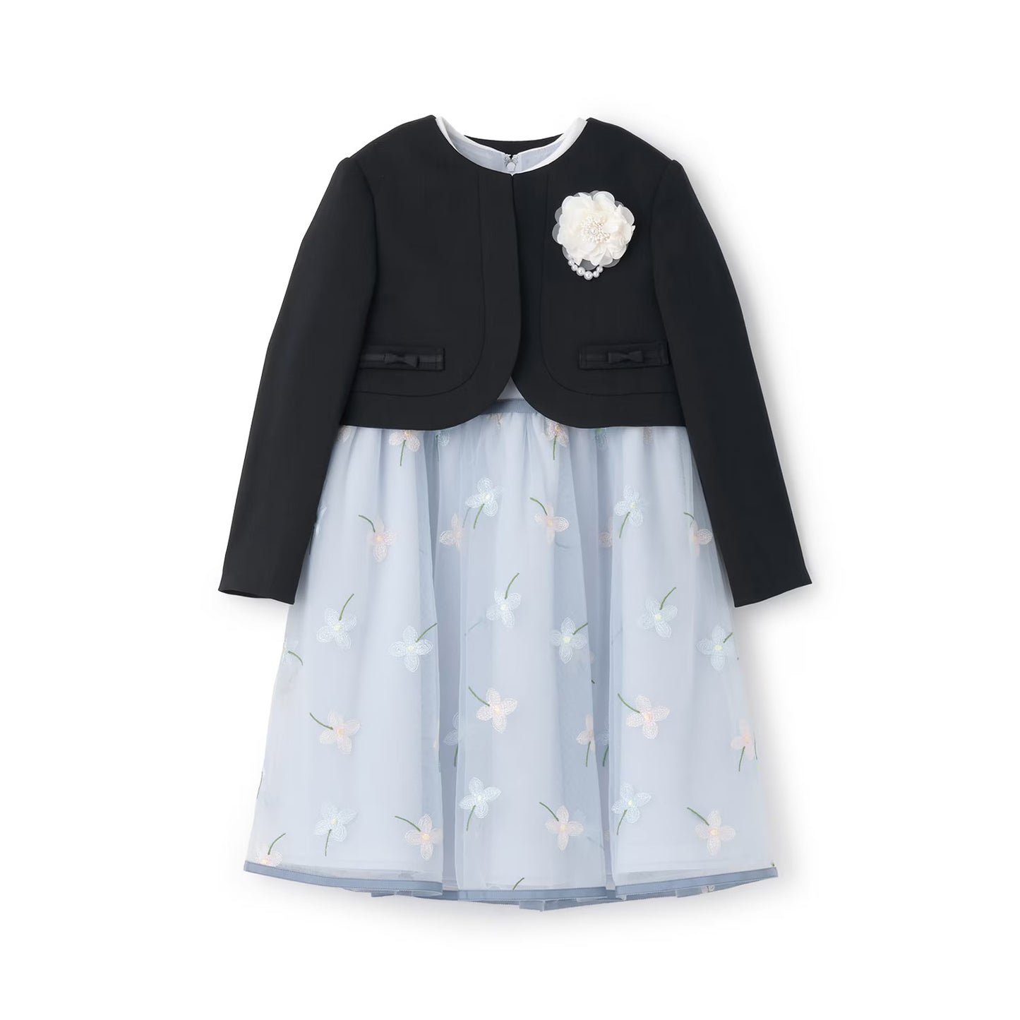 日本童裝 pe#main 禮服兩件套裝 110-130cm 女童款 冬季 OUTERWEAR DRESSES 面試/宴會/表演