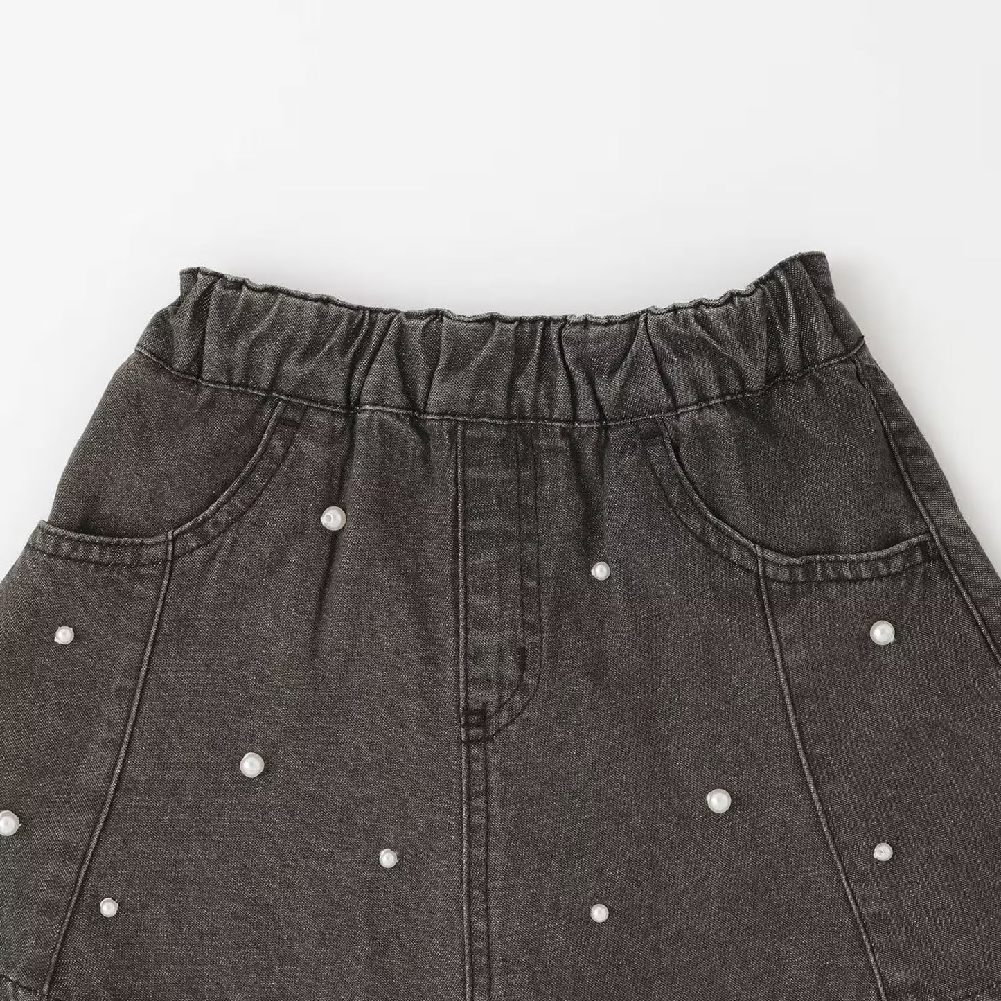 日本童裝 pe#main 珍珠牛仔短裙 80-130cm 女童款 夏季 SKIRTS