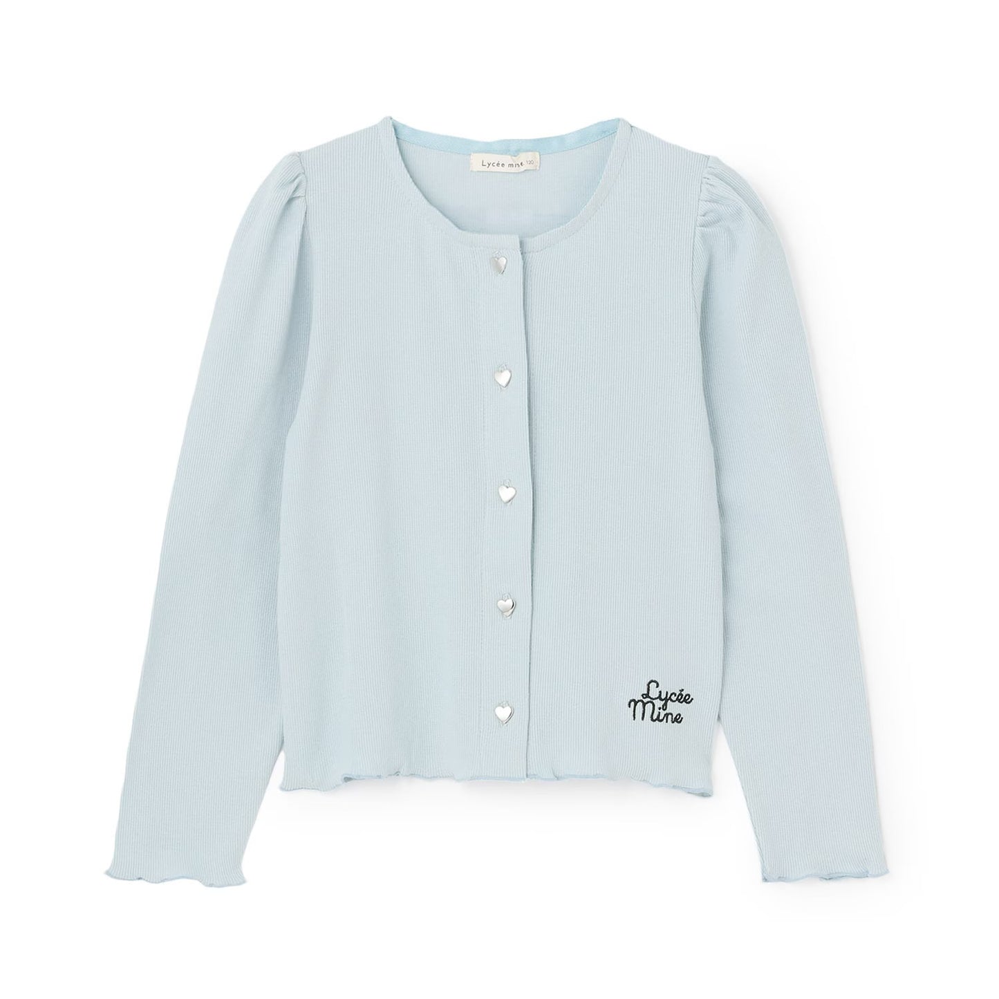 日本童裝 Ly# mine 心型紐扣羅紋外套 100-140cm 女童款 秋季 TOPS OUTERWEAR