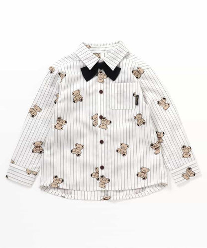日本童裝 apres les cours x tiny bear 襯衫 90-120cm 男童款 冬季 TOPS 面試/宴會/表演 兒童服飾