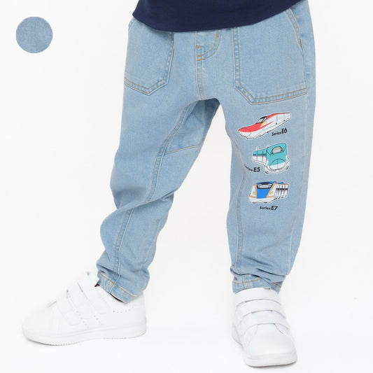 Moujonjon JR Shinkansen Denim Pants 90-140cm Boys' Summer PANTS Railway Series 
