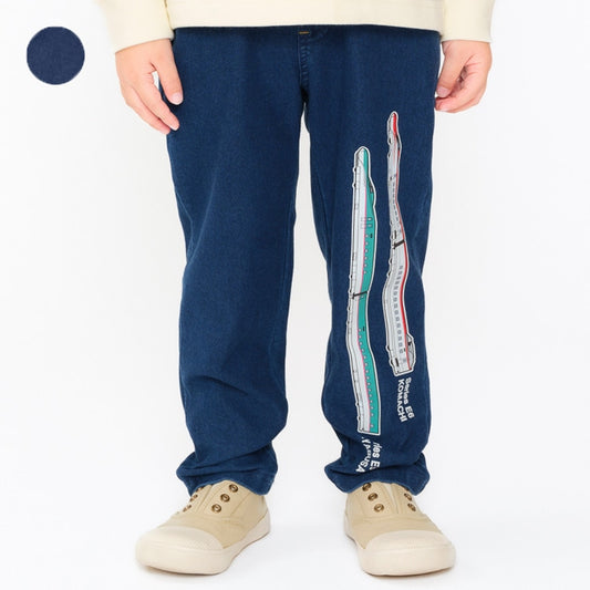 Moujonjon JR Shinkansen Denim Pants (80-140cm) for Boys (Summer) - Railway Series 