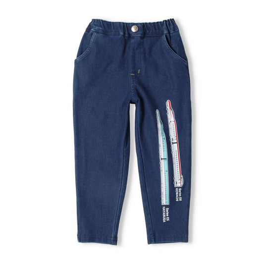 Moujonjon JR Shinkansen Denim Pants (80-140cm) for Boys (Summer) - Railway Series 