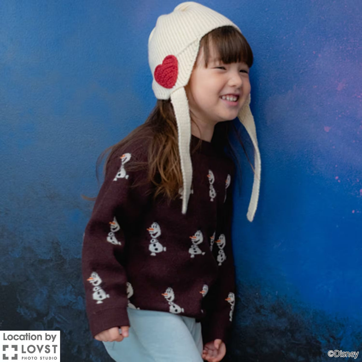 日本童裝 pe#main x Disney Princess 針織毛衣 80-130cm 女童款 秋季 TOPS