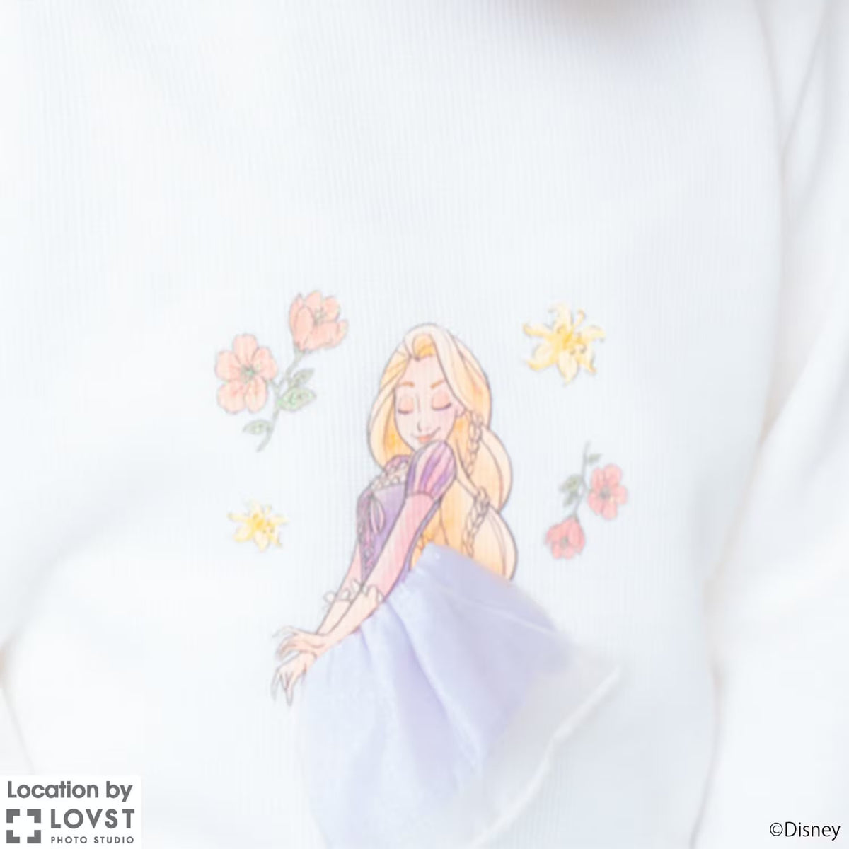 日本童裝 pe#main x Disney Princess 公主印花衛衣 90-130cm 女童款 秋季 TOPS