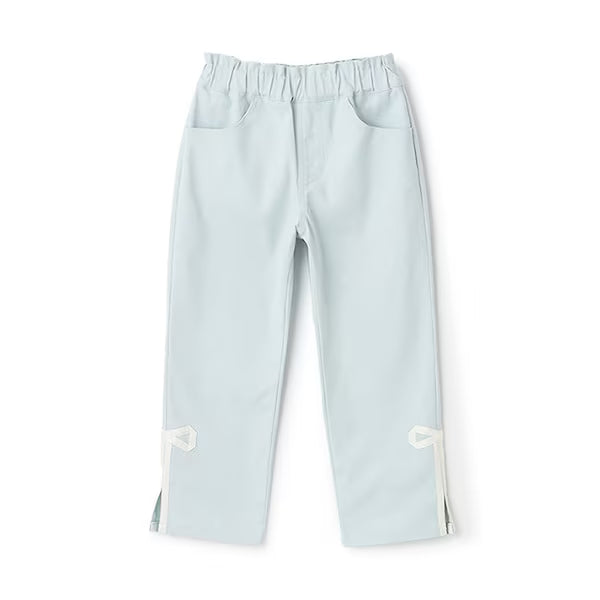日本童裝 Ly# mine 裝飾絲帶側開衩長褲 100-150cm 女童款 秋季 PANTS