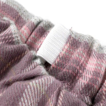 日本童裝  SLAP SLIP 【スラプリ】荷葉邊格紋裙褲 90-130cm 女童款 冬季 PANTS