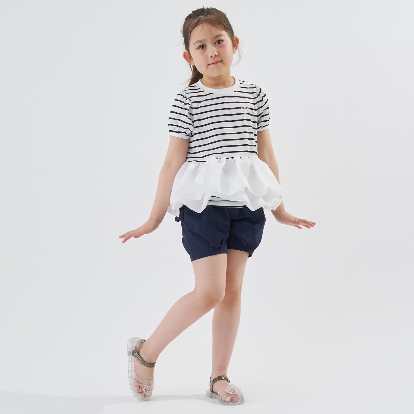 Japanese children's clothing Ly# mine tank top and shorts set 100-150cm girls summer TOPS PANTS 