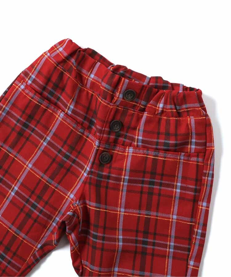 日本童裝 apres les cours 格仔長褲 80-130cm 男童款 冬季 Pants 聖誕紅/新年紅