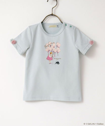 日本童裝 panpantutu x 插畫家倉橋玲 防UV 接觸冷感 抗菌 印花上衣 80-140cm 女童款 夏季 TOPS