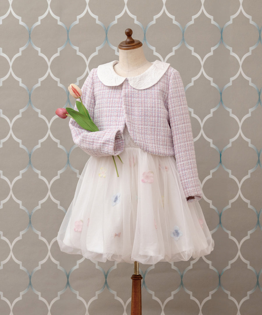日本童裝 panpantutu 小香風粗呢外套 100-130cm 女童款 夏季 OUTERWEAR 面試/宴會/表演