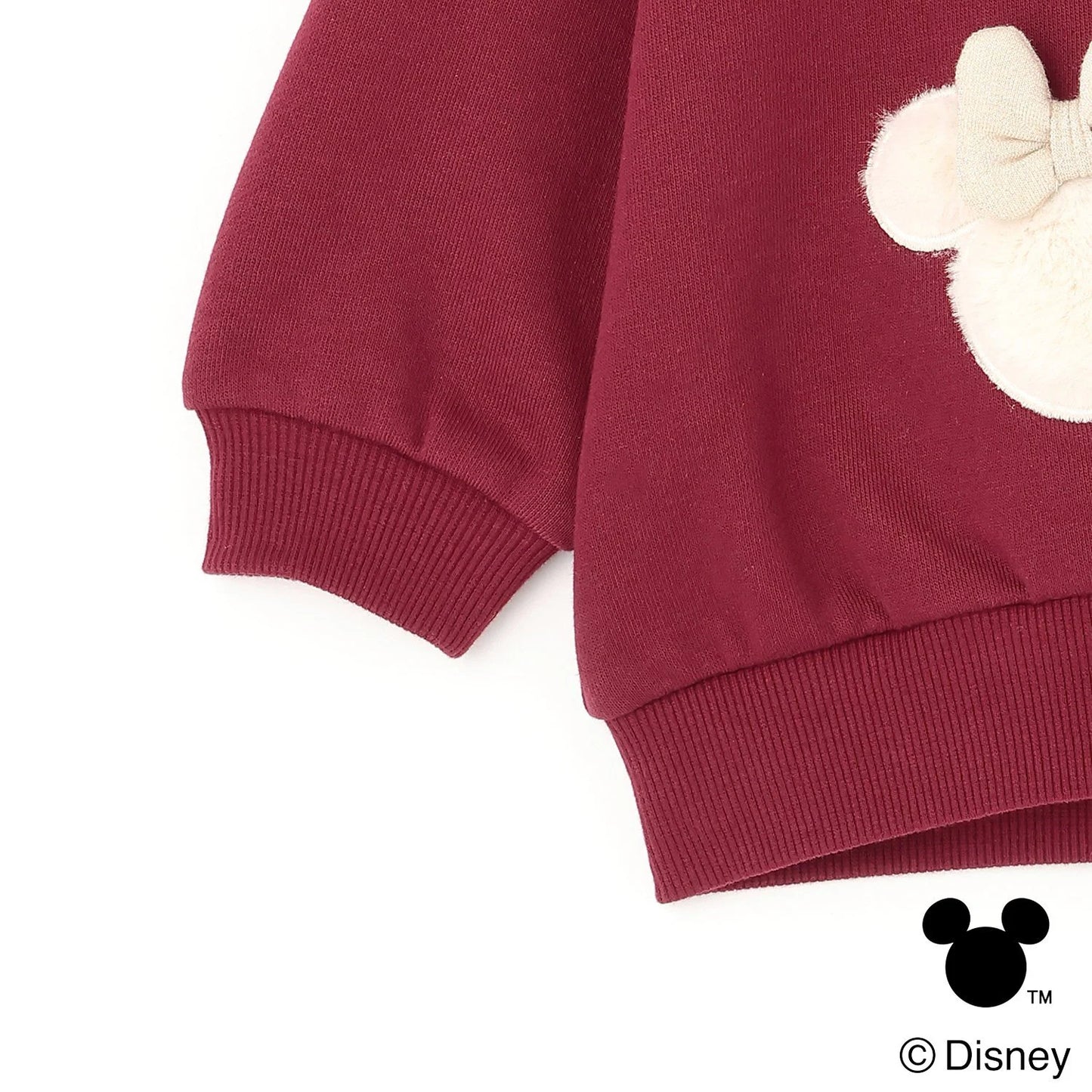 日本童裝 pe#main x Disney 毛毛圖案衛衣 80-130cm 男童款/女童款 冬季 TOPS 聖誕紅/新年紅