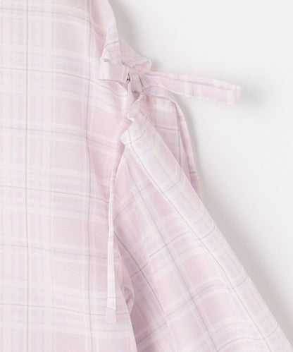 日本童裝 aF#a325 薄透格子襯衫 110-160cm 女童款 夏季 OUTERWEAR