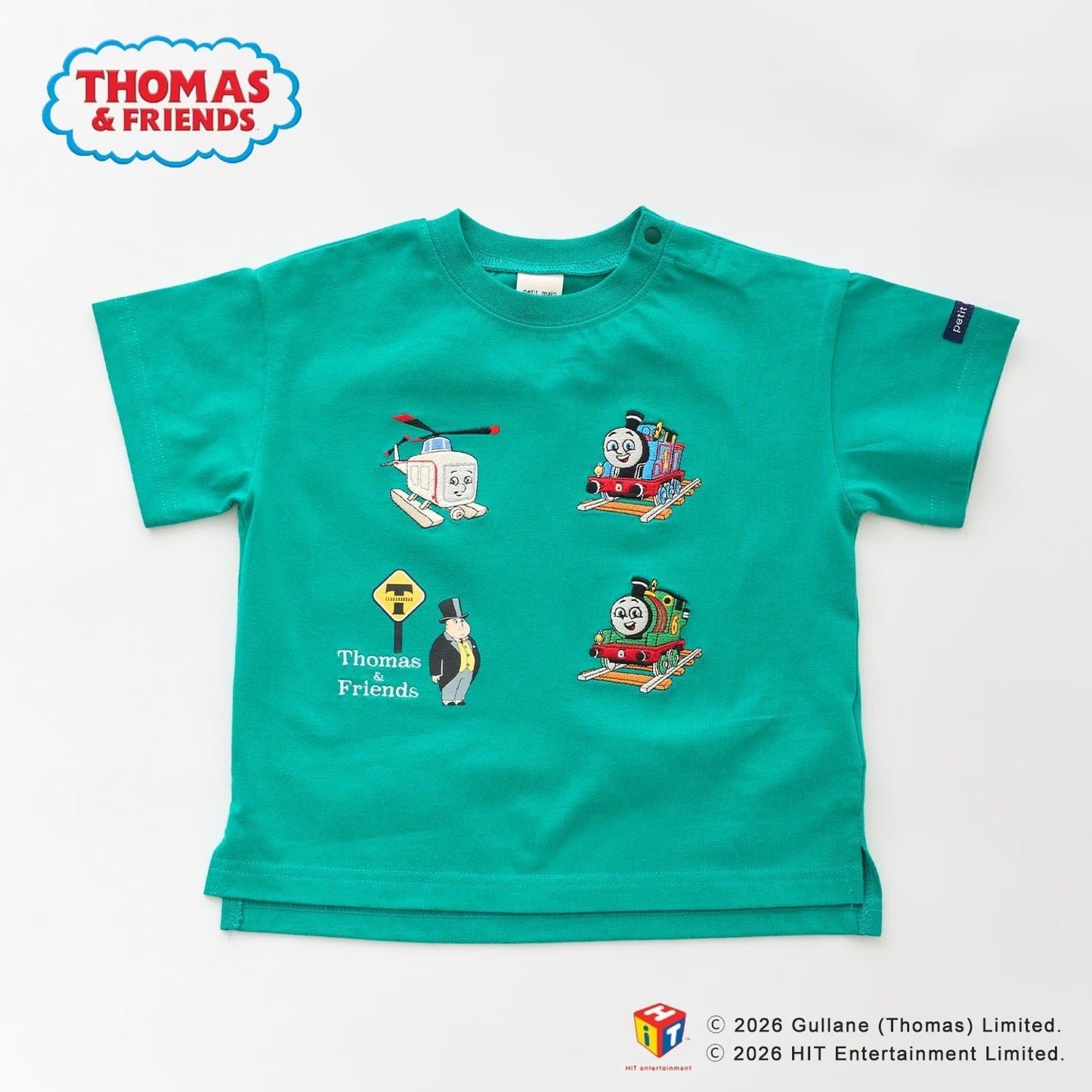 日本童裝 pe#main x Thomas 刺繡圖案上衣 80-130cm 男童款/女童款 夏季 TOPS