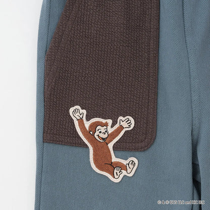 日本童裝 pe#main x Curious George 工裝長褲 80-130cm 男童款 冬季 PANTS