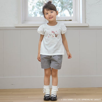 日本童裝 pe#main x 【Sanrio】刺繡圖案上衣 80-130cm 女童款 夏季 TOPS