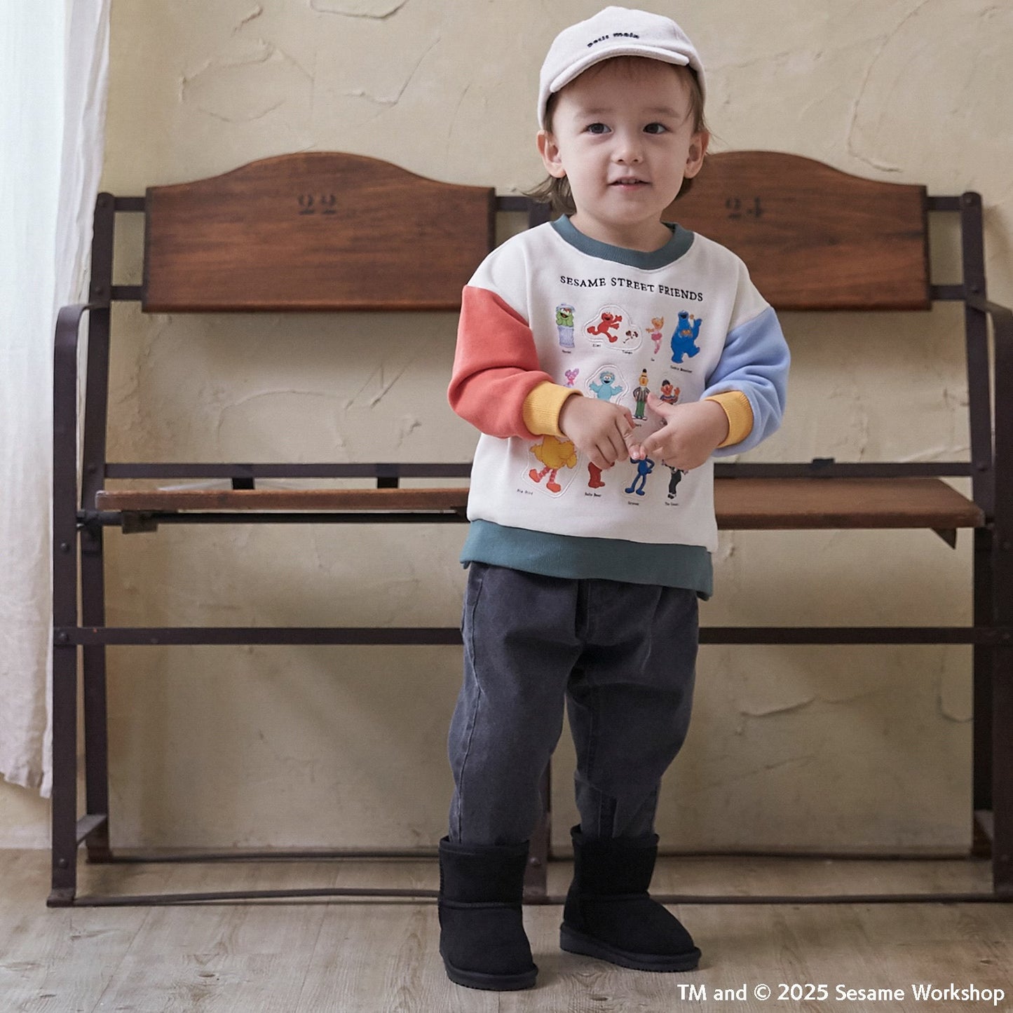 日本童裝 pe#main x SESAME STREET 芝麻街衛衣 80-130cm 男童款/女童款 冬季 TOPS