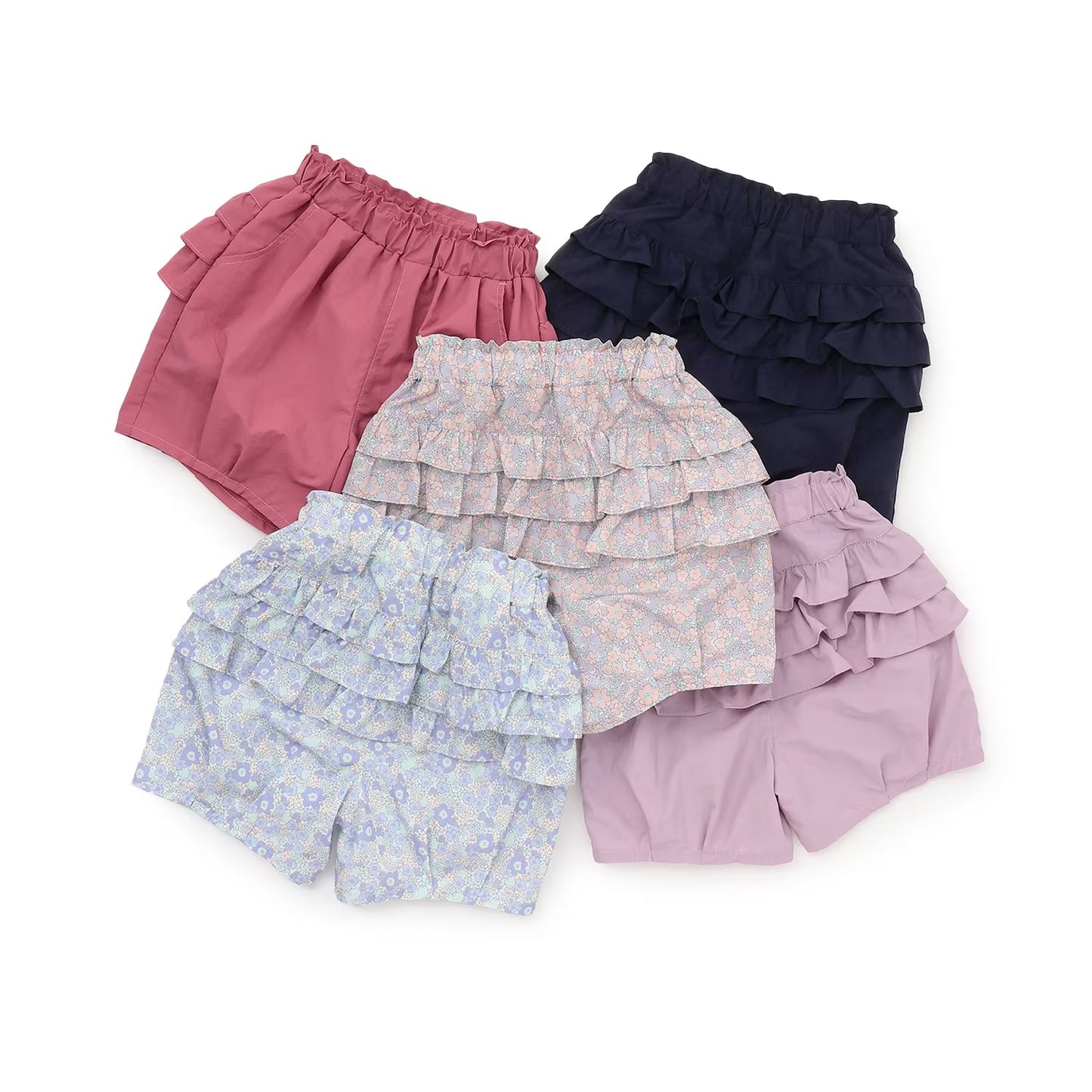 Japanese children's clothing Ly# mine tank top and shorts set 100-150cm girls summer TOPS PANTS 