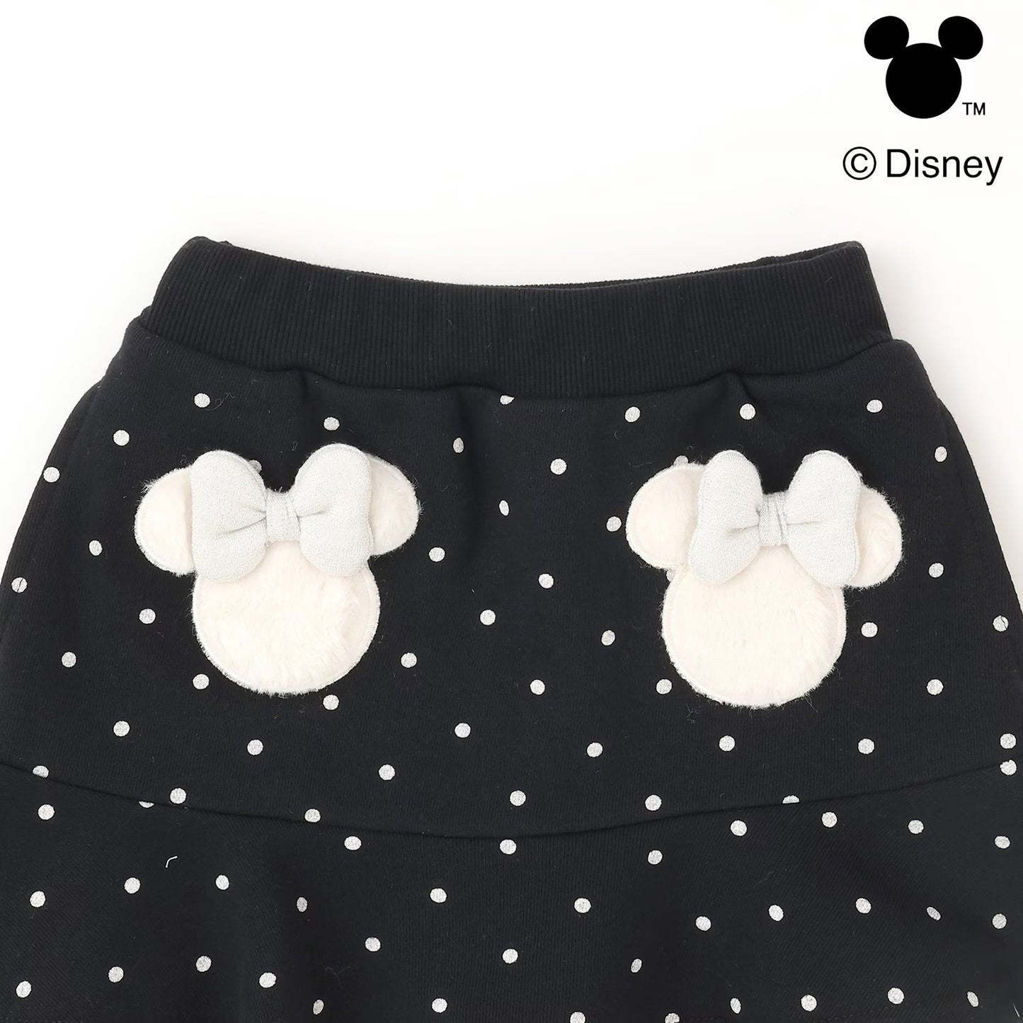日本童裝 pe#main x Disney 毛毛圖案短裙 80-130cm 女童款 冬季 SKIRTS 聖誕紅/新年紅