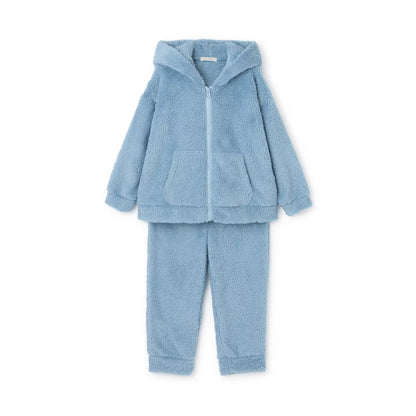 日本童裝 Ly# mine 毛毛睡衣套裝 100-150cm 女童款 冬季 TOPS PANTS 睡衣系列