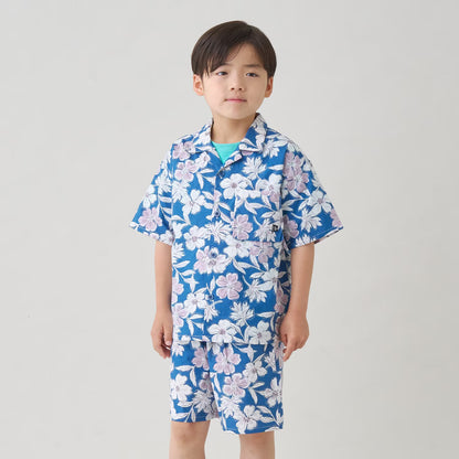日本童裝 b・R# 襯衫短褲兩件套裝 100-140cm 男童款 夏季 TOPS PANTS