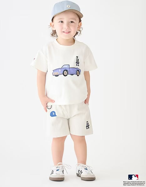 日本童裝 pe#main x 【MLB】汽車貼花上衣 80-130cm 男童款/女童款 夏季 TOPS