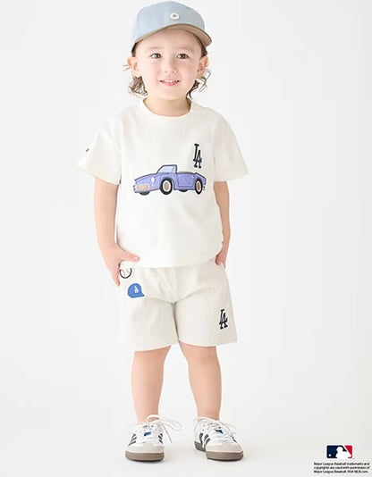 日本童裝 pe#main x 【MLB】汽車貼花上衣 80-130cm 男童款/女童款 夏季 TOPS