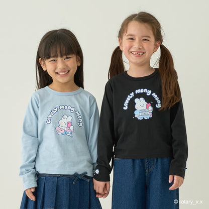 日本童裝 Ly# mine x Lovely MongMong 印花上衣 100-140cm 女童款 秋季 TOPS